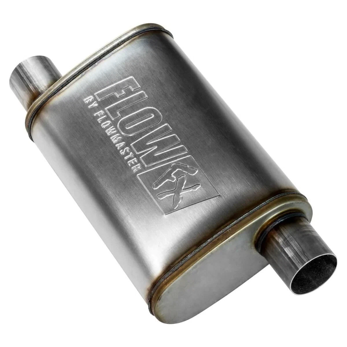 Muffler Flow FX 2.5_ Offset In_2.5_ Offset Out SS Moderate Flowmaster